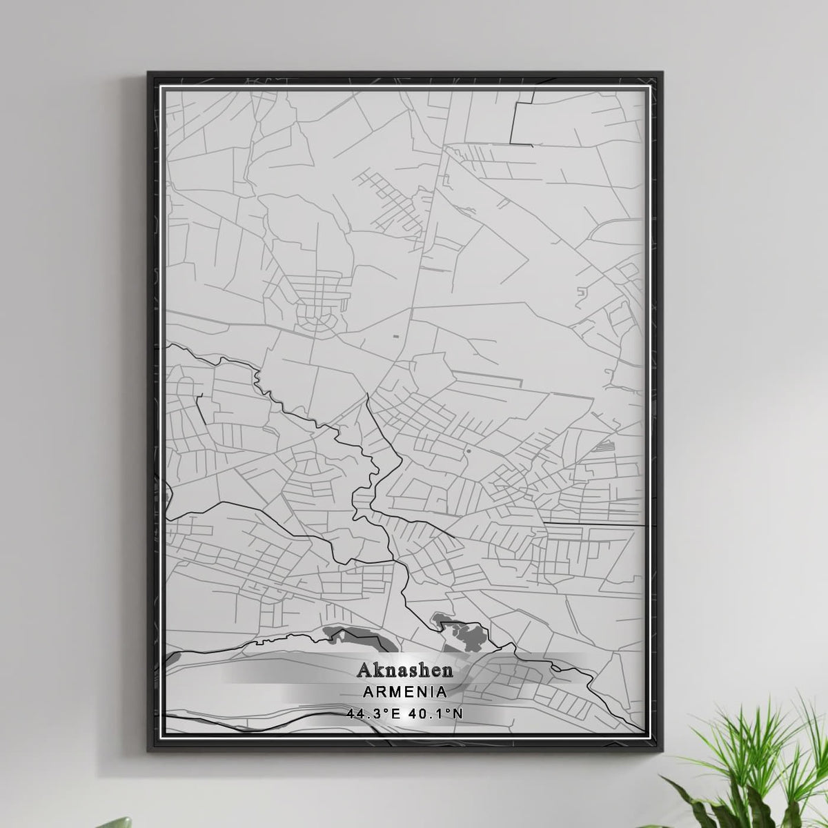 ROAD MAP OF AKNASHEN, ARMENIA BY MAPBAKES