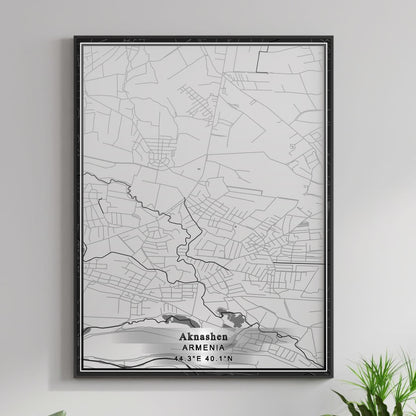 ROAD MAP OF AKNASHEN, ARMENIA BY MAPBAKES