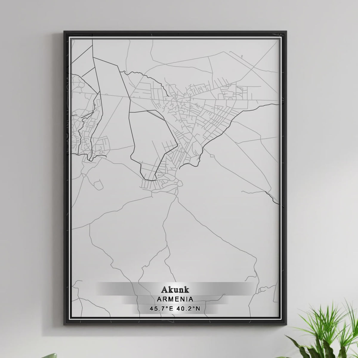ROAD MAP OF AKUNK, ARMENIA BY MAPBAKES