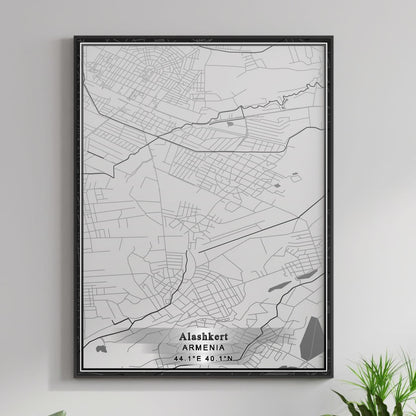 ROAD MAP OF ALASHKERT, ARMENIA BY MAPBAKES