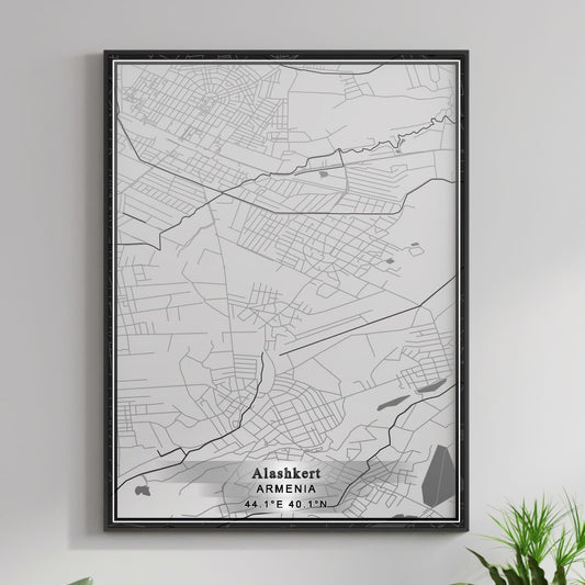 ROAD MAP OF ALASHKERT, ARMENIA BY MAPBAKES