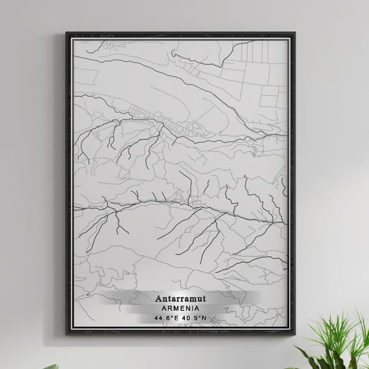 ROAD MAP OF ANTARRAMUT, ARMENIA BY MAPBAKES