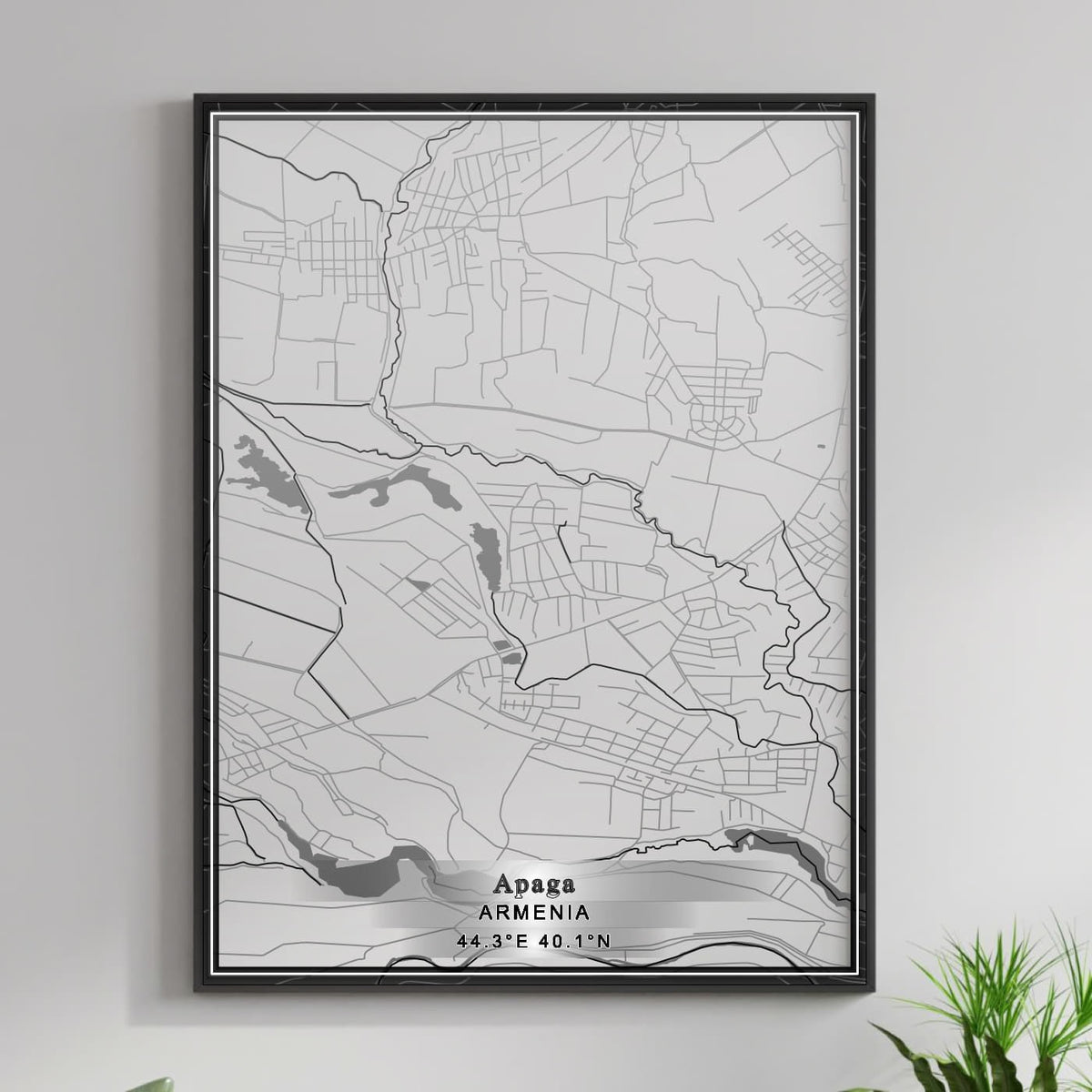 ROAD MAP OF APAGA, ARMENIA BY MAPBAKES