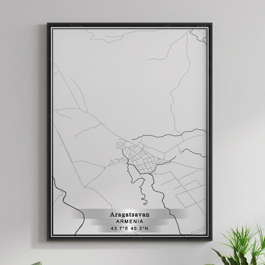 ROAD MAP OF ARAGATSAVAN, ARMENIA BY MAPBAKES