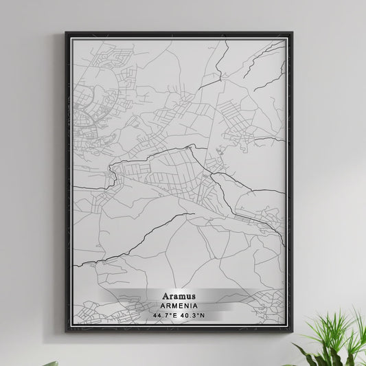 ROAD MAP OF ARAMUS, ARMENIA BY MAPBAKES