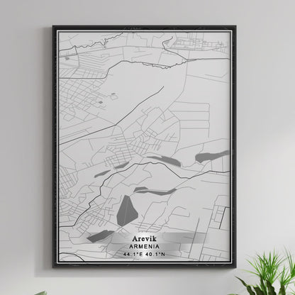 ROAD MAP OF AREVIK, ARMENIA BY MAPBAKES