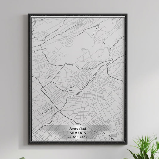 ROAD MAP OF AREVSHAT, ARMENIA BY MAPBAKES