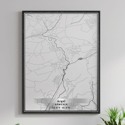 ROAD MAP OF ARGEL, ARMENIA BY MAPBAKES