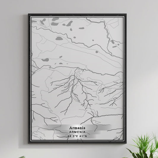 ROAD MAP OF ARMANIS, ARMENIA BY MAPBAKES