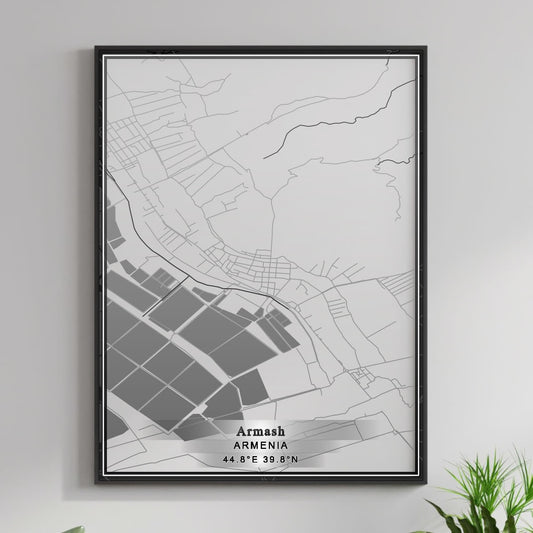 ROAD MAP OF ARMASH, ARMENIA BY MAPBAKES