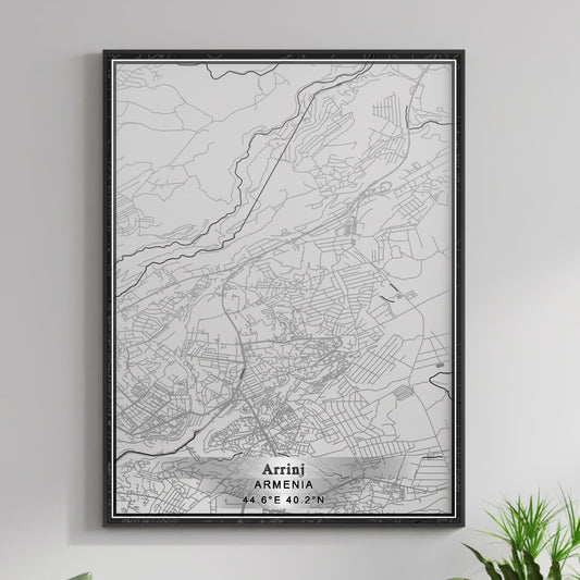 ROAD MAP OF ARRINJ, ARMENIA BY MAPBAKES