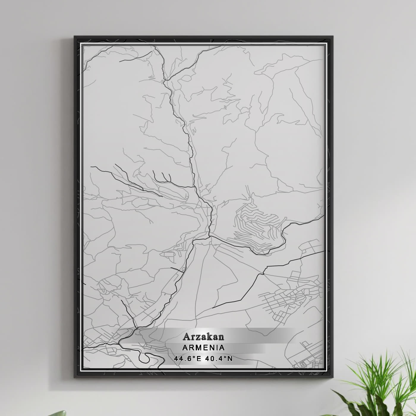 ROAD MAP OF ARZAKAN, ARMENIA BY MAPBAKES