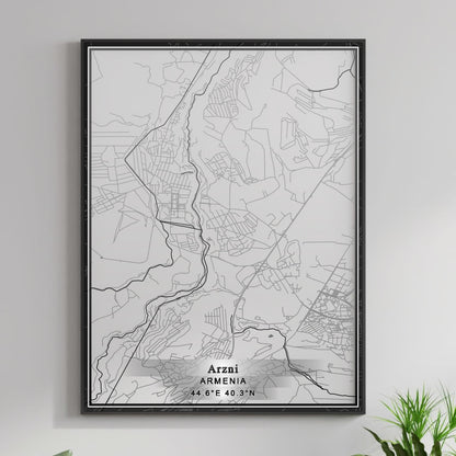 ROAD MAP OF ARZNI, ARMENIA BY MAPBAKES