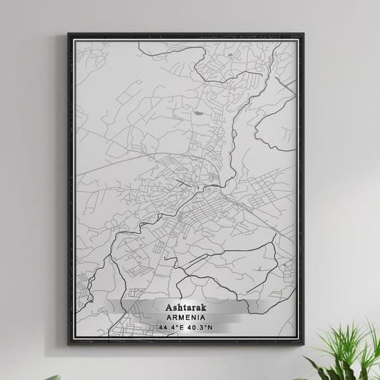 ROAD MAP OF ASHTARAK, ARMENIA BY MAPBAKES