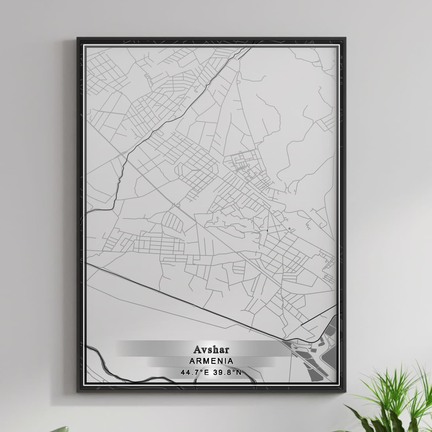 ROAD MAP OF AVSHAR, ARMENIA BY MAPBAKES