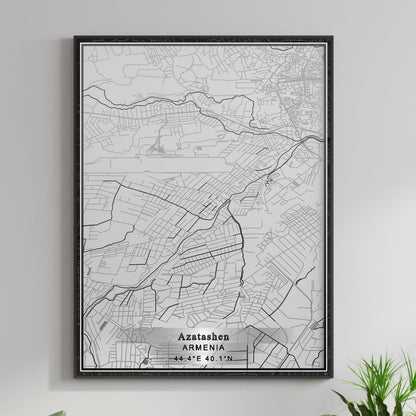 ROAD MAP OF AZATASHEN, ARMENIA BY MAPBAKES