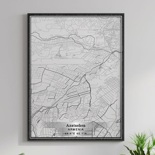 ROAD MAP OF AZATASHEN, ARMENIA BY MAPBAKES
