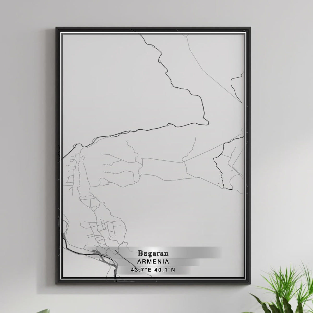 ROAD MAP OF BAGARAN, ARMENIA BY MAPBAKES
