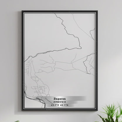 ROAD MAP OF BAGARAN, ARMENIA BY MAPBAKES