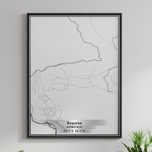 ROAD MAP OF BAGARAN, ARMENIA BY MAPBAKES