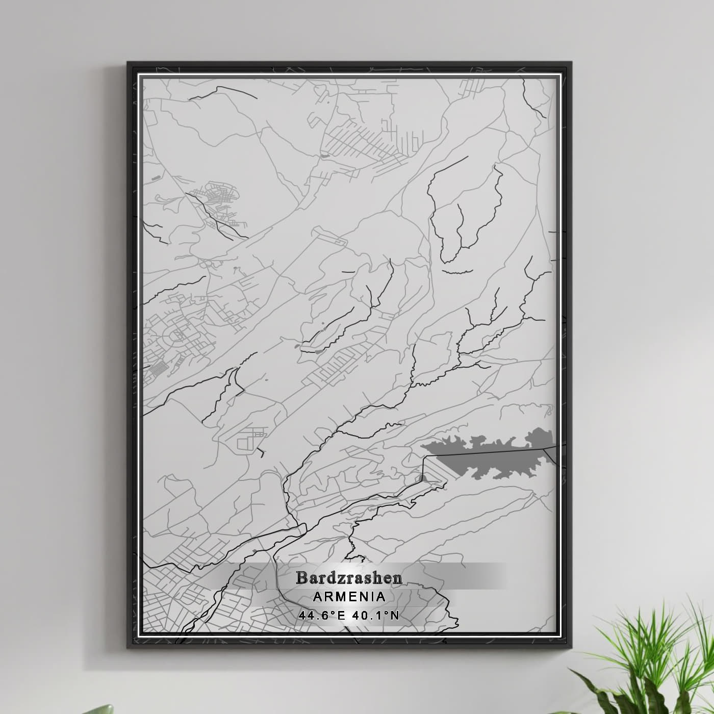 ROAD MAP OF BARDZRASHEN, ARMENIA BY MAPBAKES