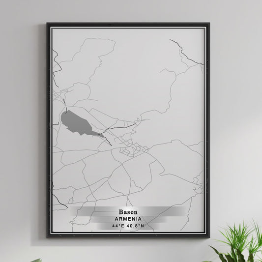 ROAD MAP OF BASEN, ARMENIA BY MAPBAKES