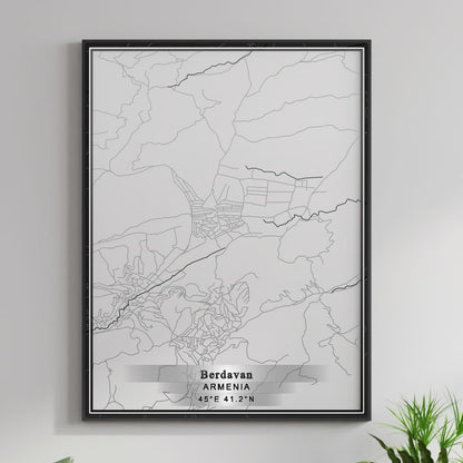 ROAD MAP OF BERDAVAN, ARMENIA BY MAPBAKES