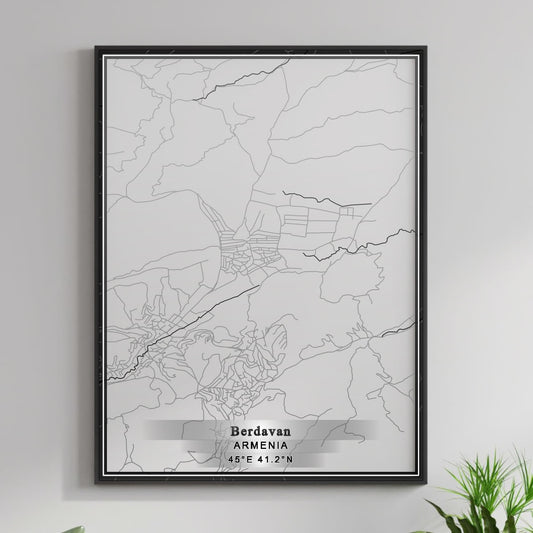 ROAD MAP OF BERDAVAN, ARMENIA BY MAPBAKES