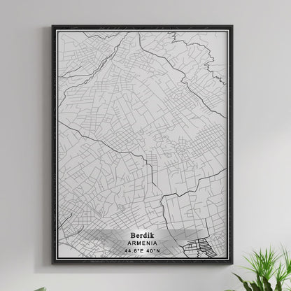 ROAD MAP OF BERDIK, ARMENIA BY MAPBAKES