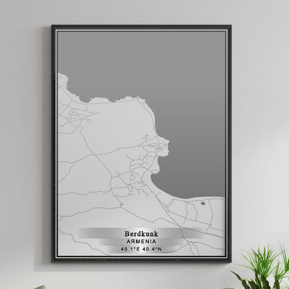 ROAD MAP OF BERDKUNK, ARMENIA BY MAPBAKES