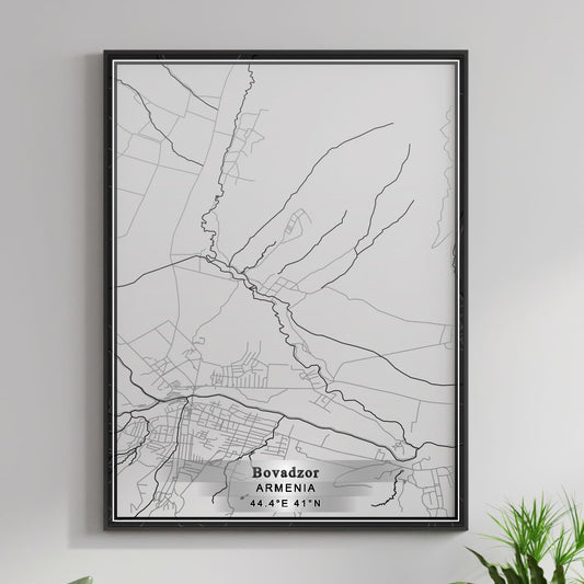 ROAD MAP OF BOVADZOR, ARMENIA BY MAPBAKES