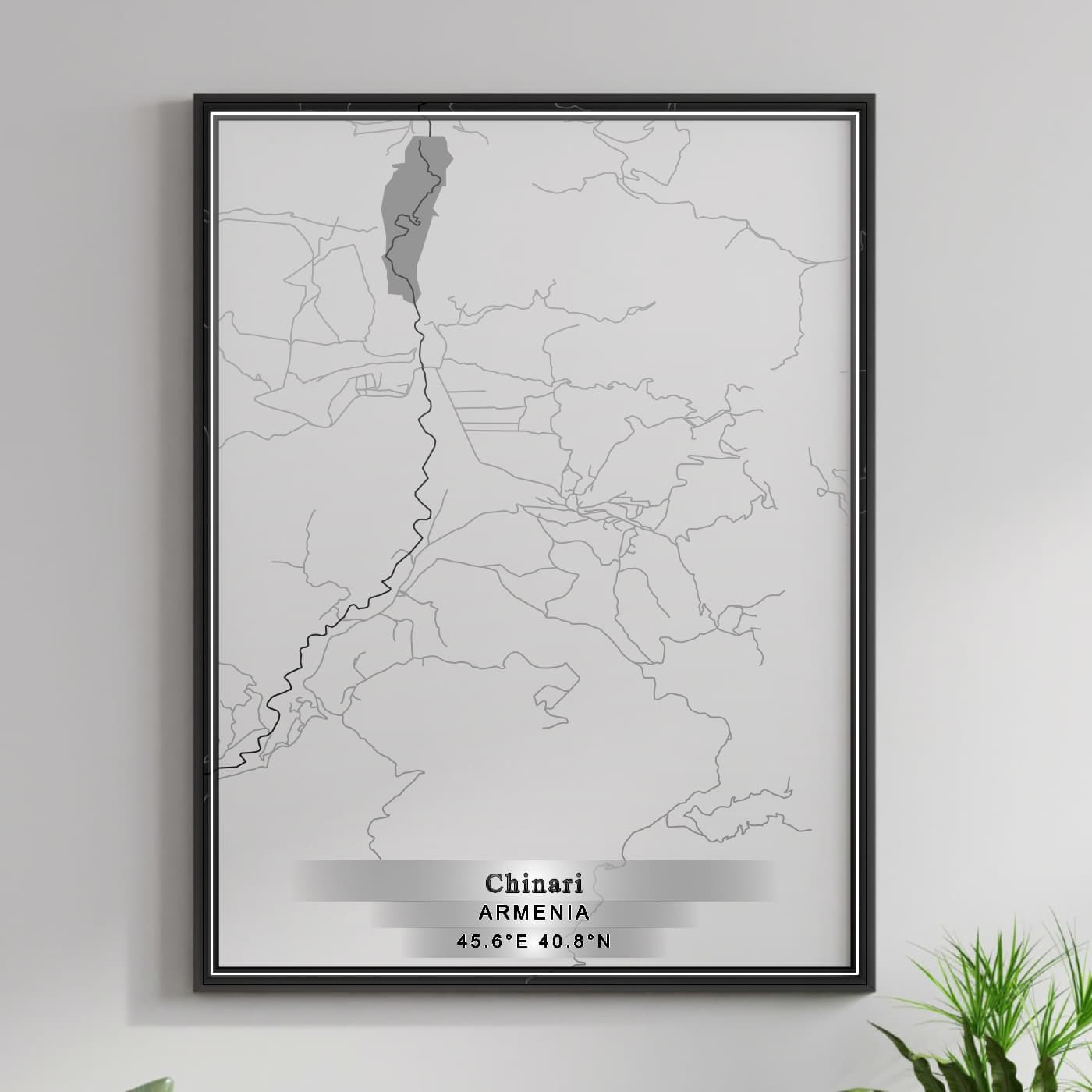 ROAD MAP OF CHINARI, ARMENIA BY MAPBAKES