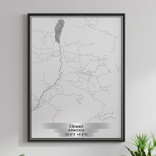 ROAD MAP OF CHINARI, ARMENIA BY MAPBAKES