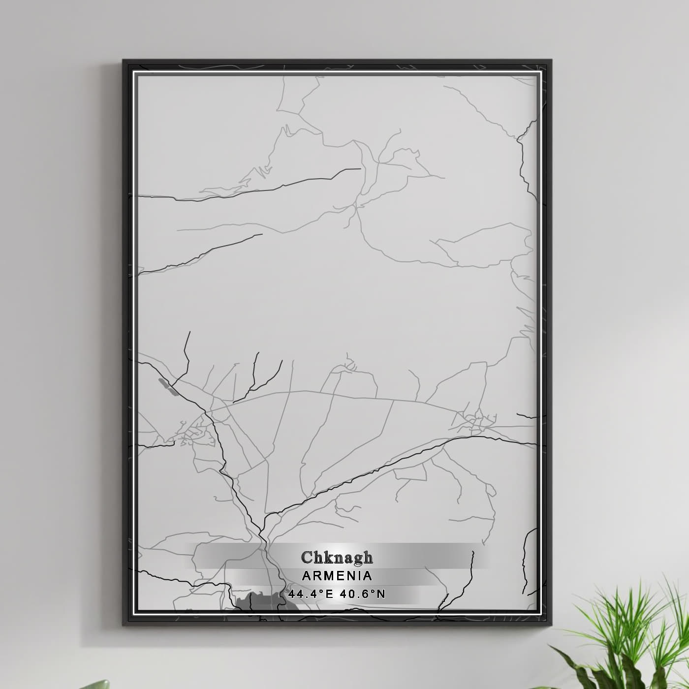 ROAD MAP OF CHKNAGH, ARMENIA BY MAPBAKES