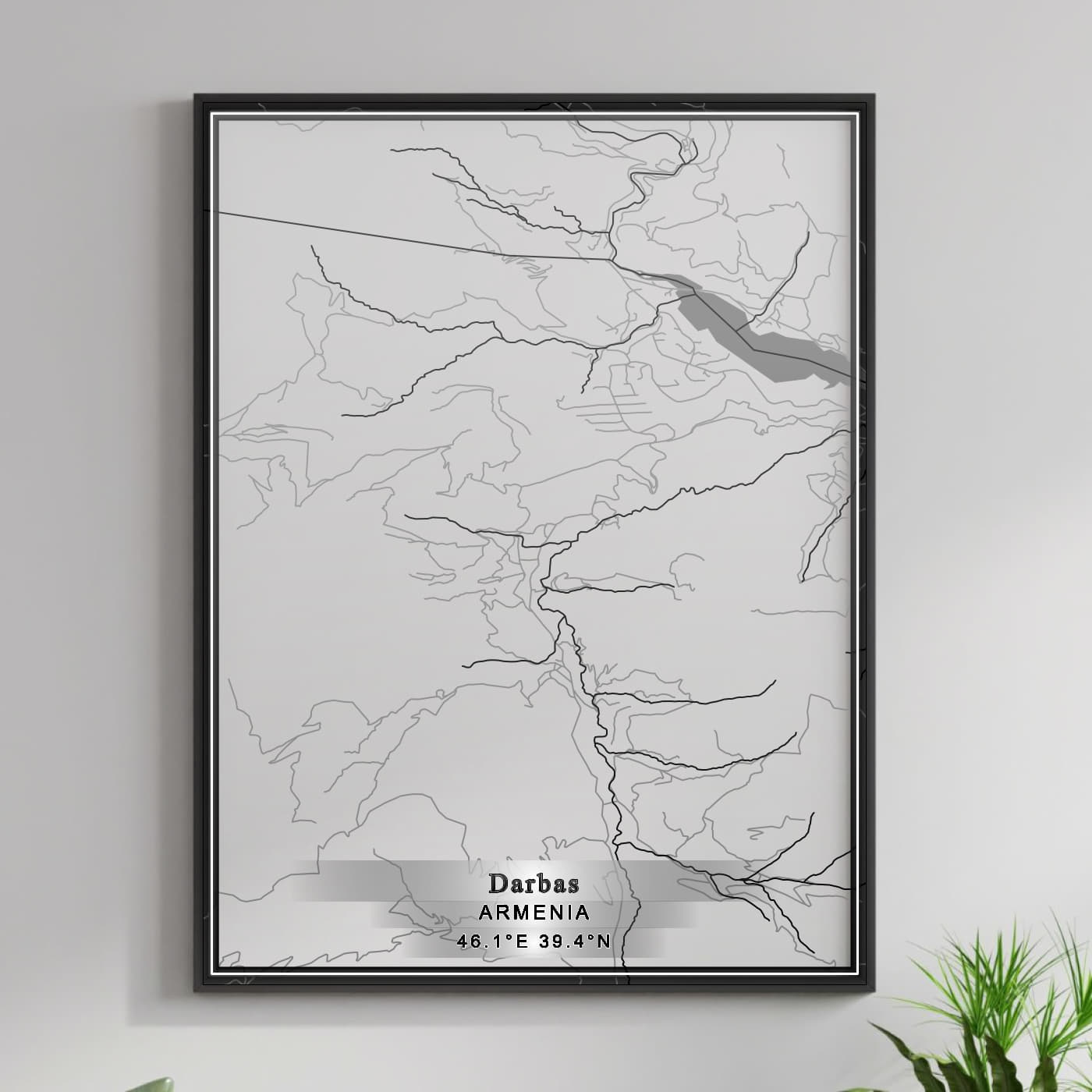 ROAD MAP OF DARBAS, ARMENIA BY MAPBAKES