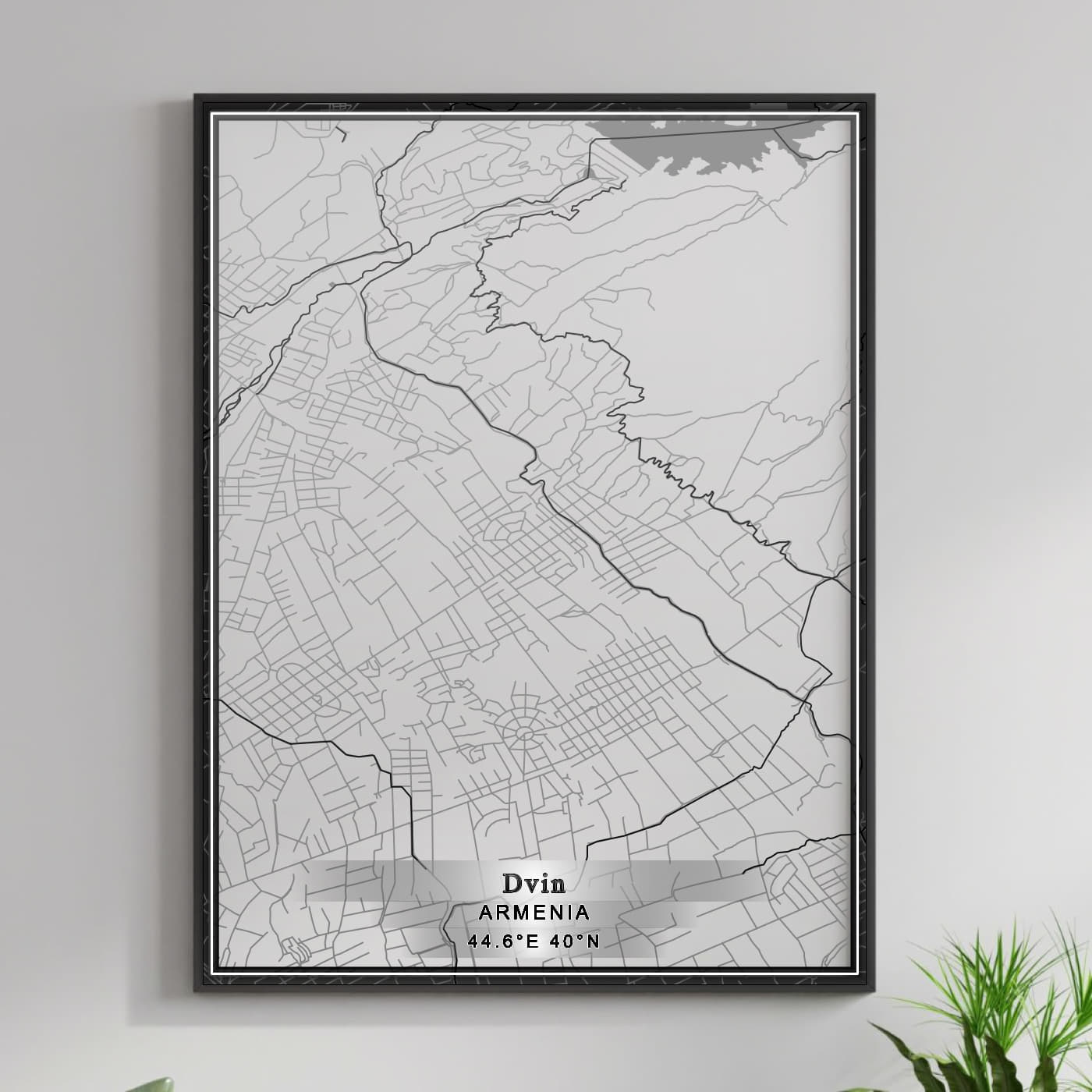 ROAD MAP OF DVIN, ARMENIA BY MAPBAKES