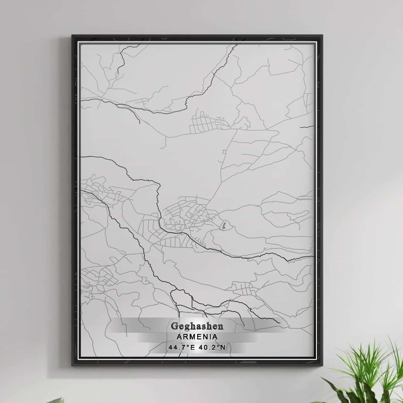 ROAD MAP OF GEGHASHEN, ARMENIA BY MAPBAKES