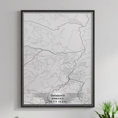 ROAD MAP OF GETAHOVIT, ARMENIA BY MAPBAKES