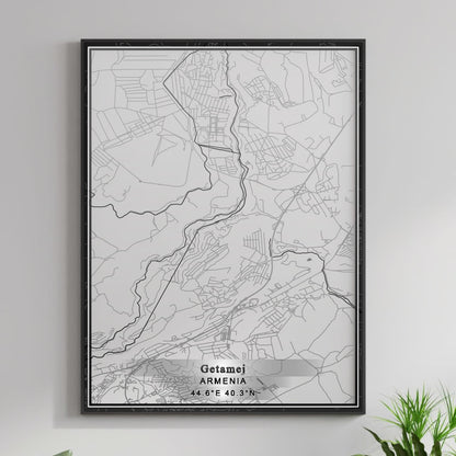 ROAD MAP OF GETAMEJ, ARMENIA BY MAPBAKES