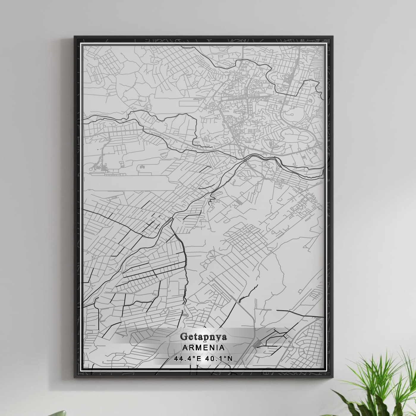 ROAD MAP OF GETAPNYA, ARMENIA BY MAPBAKES