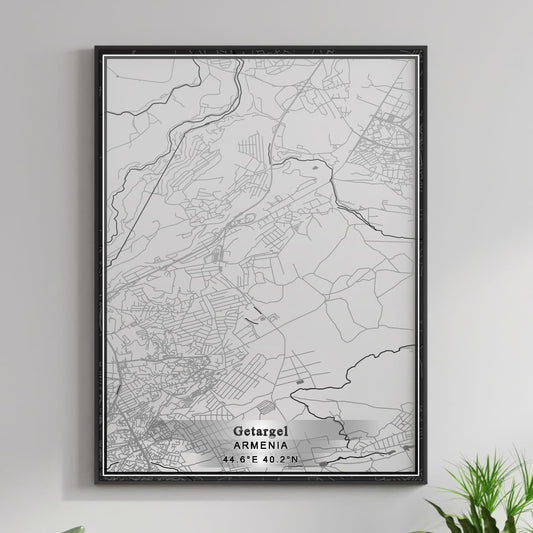 ROAD MAP OF GETARGEL, ARMENIA BY MAPBAKES