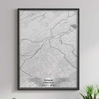 ROAD MAP OF GETAZAT, ARMENIA BY MAPBAKES