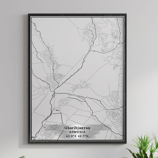 ROAD MAP OF GHARIBJANYAN, ARMENIA BY MAPBAKES