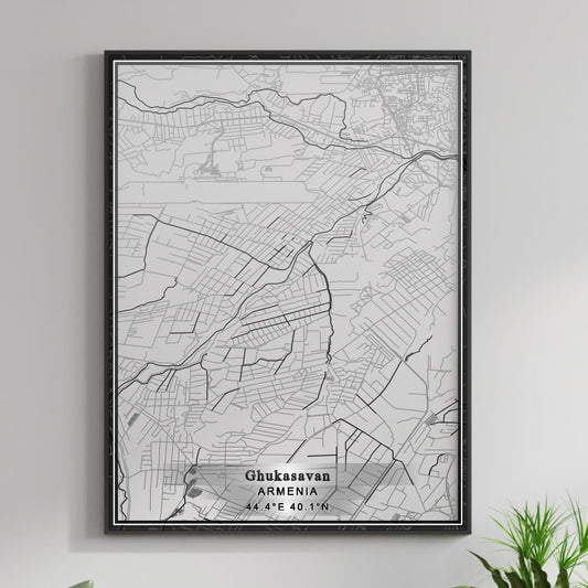 ROAD MAP OF GHUKASAVAN, ARMENIA BY MAPBAKES