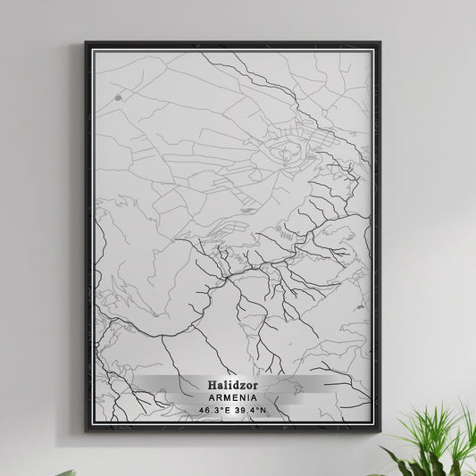 ROAD MAP OF HALIDZOR, ARMENIA BY MAPBAKES