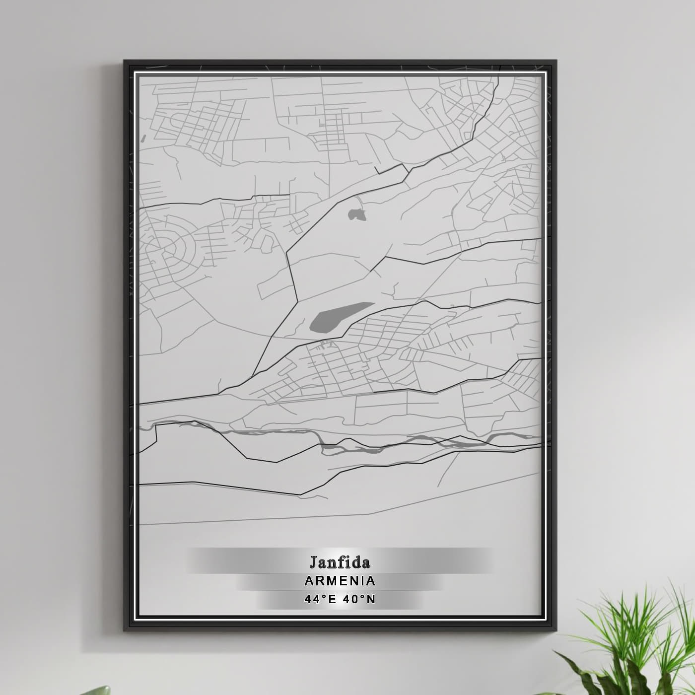 ROAD MAP OF JANFIDA, ARMENIA BY MAPBAKES