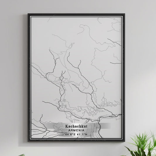 ROAD MAP OF KACHACHKUT, ARMENIA BY MAPBAKES