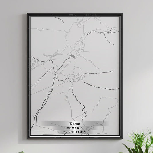 ROAD MAP OF KAMO, ARMENIA BY MAPBAKES