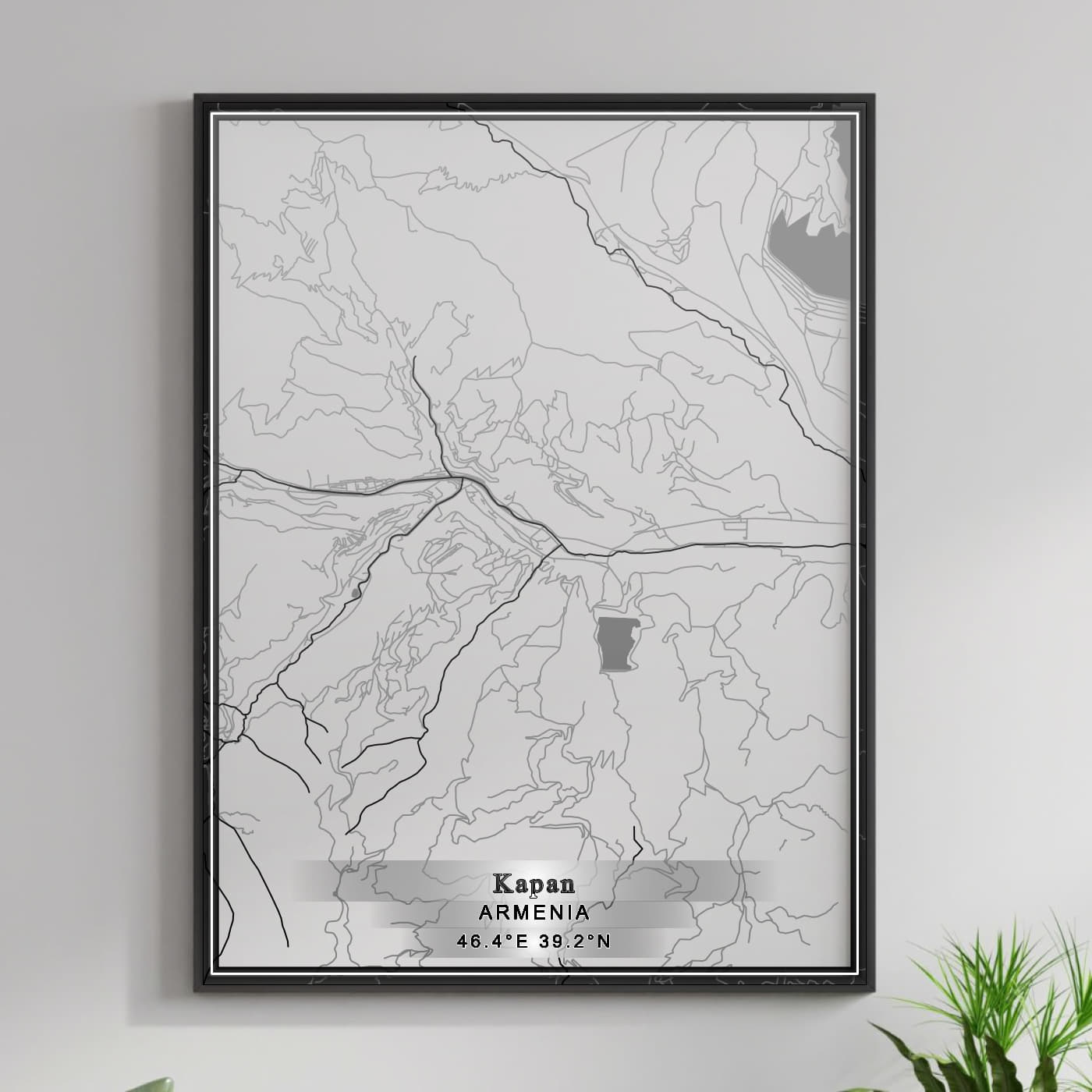 ROAD MAP OF KAPAN, ARMENIA BY MAPBAKES