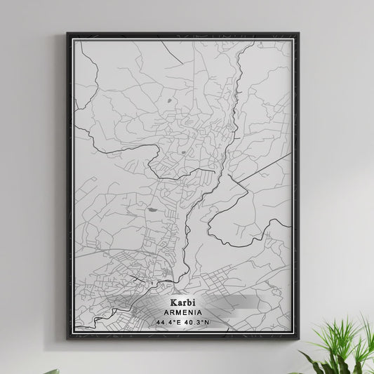 ROAD MAP OF KARBI, ARMENIA BY MAPBAKES